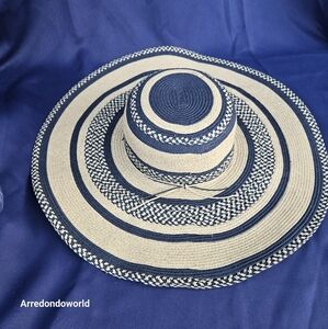 Tommy Bahama Women's Tan and Navy Blue Hat